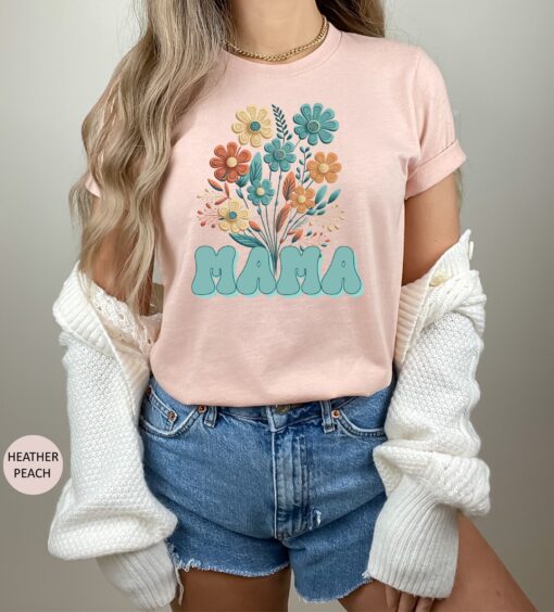 matching retro mama and mini shirts for mom and daughter cute floral t shirt outfits ideal for mothers day celebrations szkys