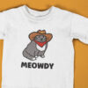 meowdy cat cowboy shirt for kids funny cat shirt for boys and girls western style childrens t shirt tdj03