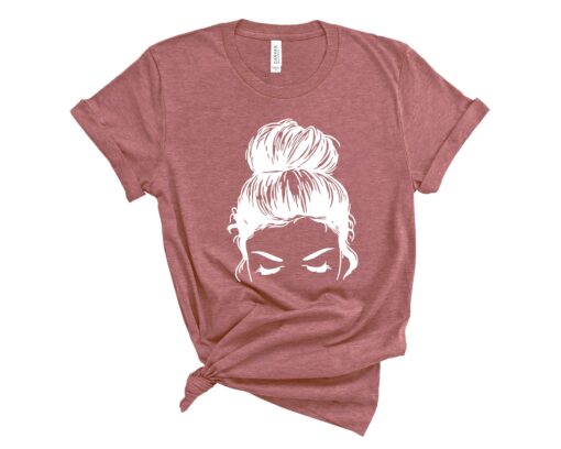 messy bun mom shirt cute mom life t shirt funny mothers day gift for new moms personalized mom gifts 6eww2 scaled
