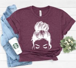 messy bun mom shirt cute mom life t shirt funny mothers day gift for new moms personalized mom gifts ohirn