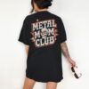 metal mom club graphic tee for women vintage punk rock shirt cute retro grunge style fun mom life apparel pshnc