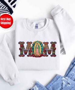 mexican mom sweatshirt with virgen de guadalupe for mothers day latin culture bible verse hoodie for moms wwng4