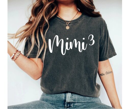mimi of 3 shirt for grandma pregnancy announcement funny grandma life shirt mothers day gift czrno