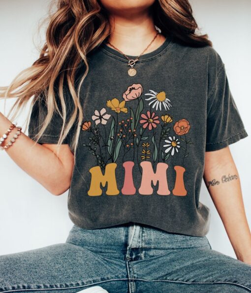 mimi shirt for new grandma pregnancy announcement wildflower grandma t shirt personalized gift for grandmother ruazn