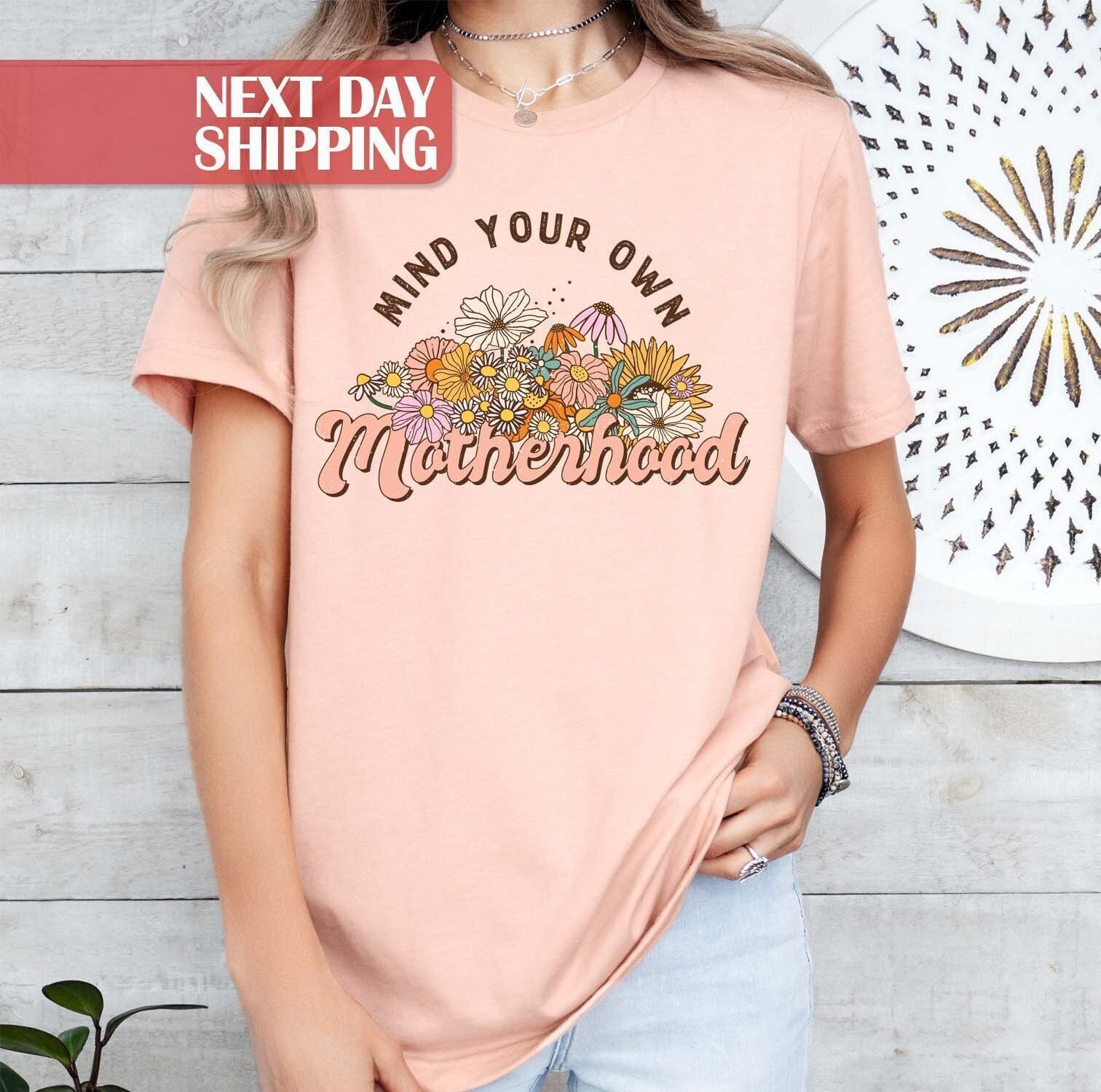 mind your own business motherhood shirt cute rainbow boho mom life tee best mom ever t shirt for mothers day zvrcp