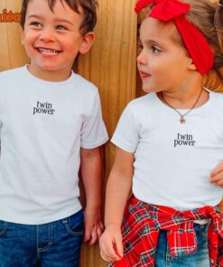 minimalist twin shirt for kids and adults matching twin t shirt cute twin birthday gift twin family tee sljdo