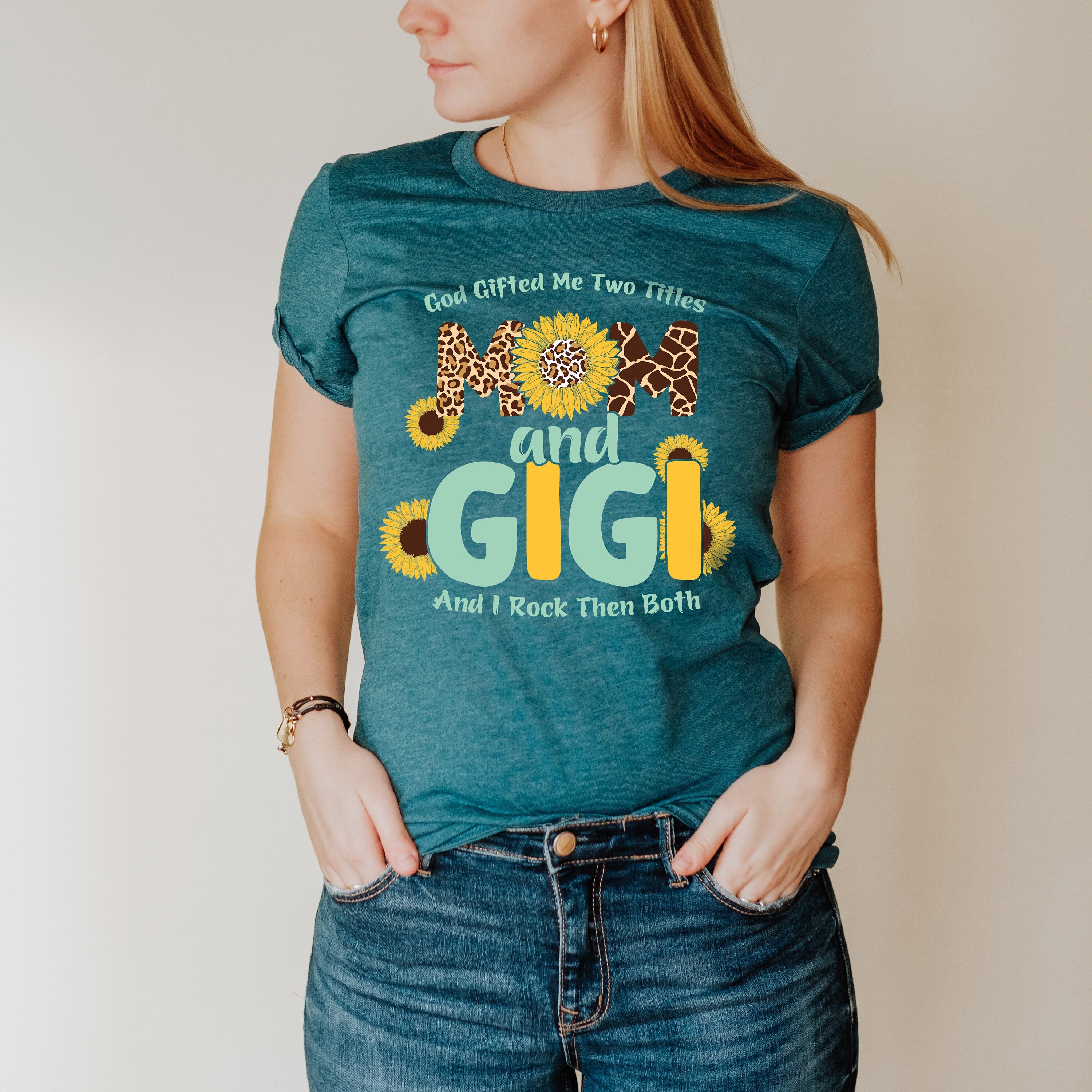 mom and gigi sunflower shirt for women mom life floral tee mothers day gift for plant lovers ieb2s