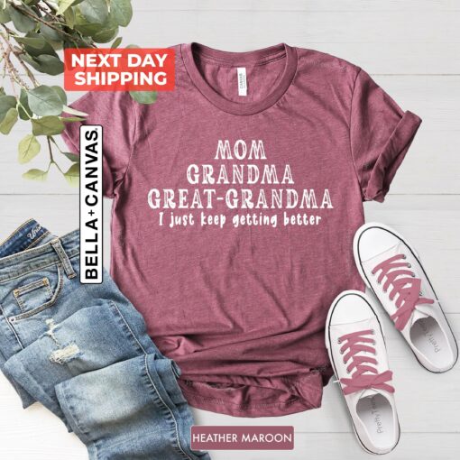 mom grandma great grandma shirt for mothers day birthday gift best mom ever shirt unique gifts for new grandmother twvs6