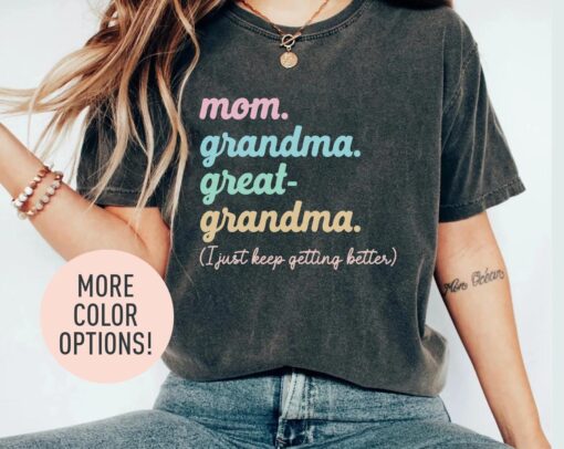 mom grandma great grandma shirt for pregnancy announcement mothers day gifts best mom ever t shirt for family celebrations g7gjj