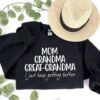 mom grandma great grandma sweatshirt cute mom life shirt pregnancy announcement gift for great grandmothers ybsyb scaled