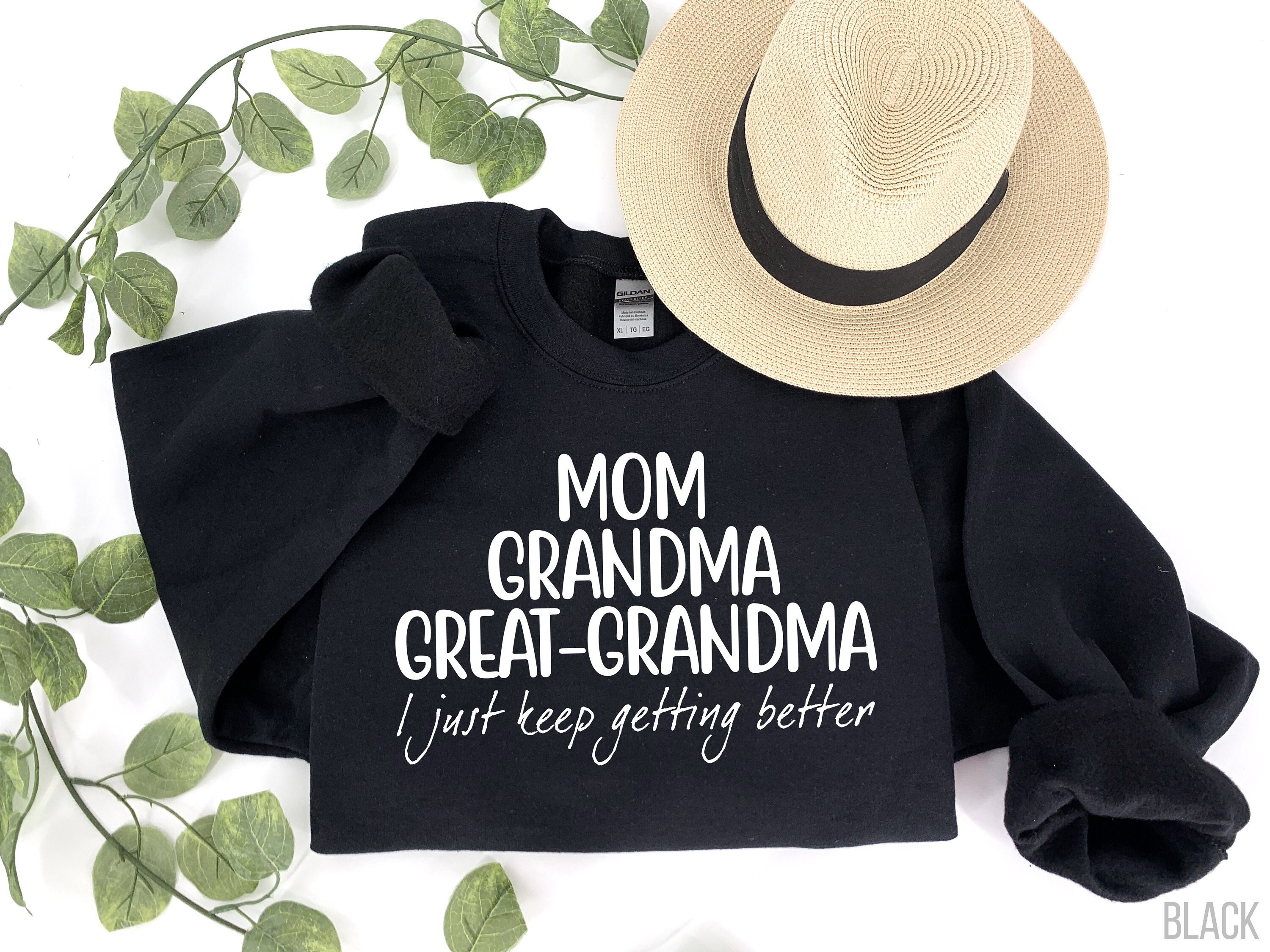 mom grandma great grandma sweatshirt cute mom life shirt pregnancy announcement gift for great grandmothers ybsyb scaled