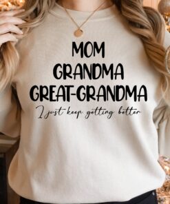 mom grandma great grandma sweatshirt for pregnancy announcement baby reveal family mothers day gift q5uau