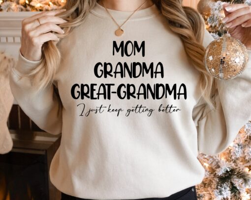 mom grandma great grandma sweatshirt for pregnancy announcement baby reveal family mothers day gift q5uau