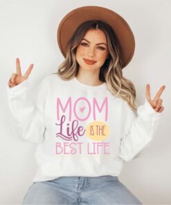 mom life is the best life sweatshirt funny mom shirt for mothers day personalized mom gift hoodie for moms to be clkag