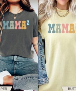 mom life shirt mama of 2 t shirt for second baby announcement funny mom shirt trendy mothers day gift 1p910