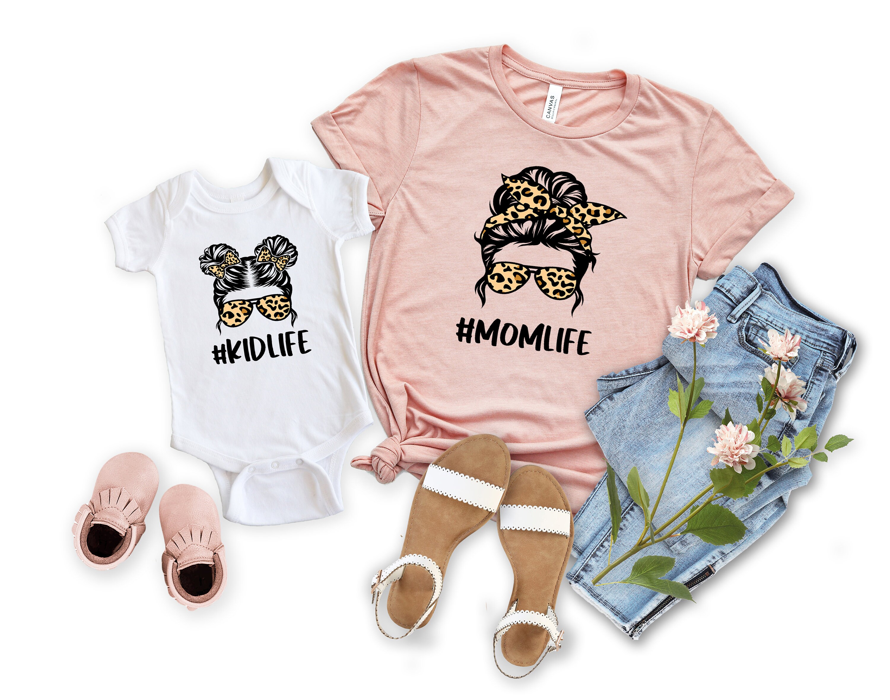 mom life shirt with leopard print for mothers and sons matching tees cute mother day shirt for mom and me outfits 6mcij scaled