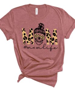 mom life skull t shirt with messy bun design for moms to be perfect for mothers day gifts and everyday wear dowkx