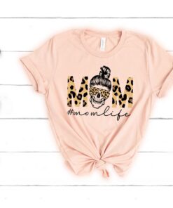 mom life skull t shirt with messy bun design for moms to be perfect for mothers day gifts and everyday wear yxk1n