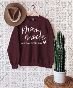 mom mode all day sweatshirt for mothers day cute mom life sweater best mom ever shirt unique gift for mama hq9kj