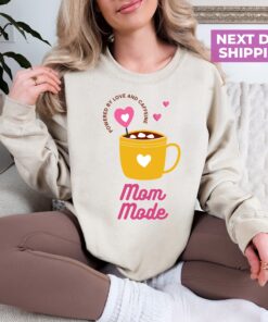 mom mode shirt for new moms funny sweatshirt cute tee baby shower gift womens motherhood apparel zeajo