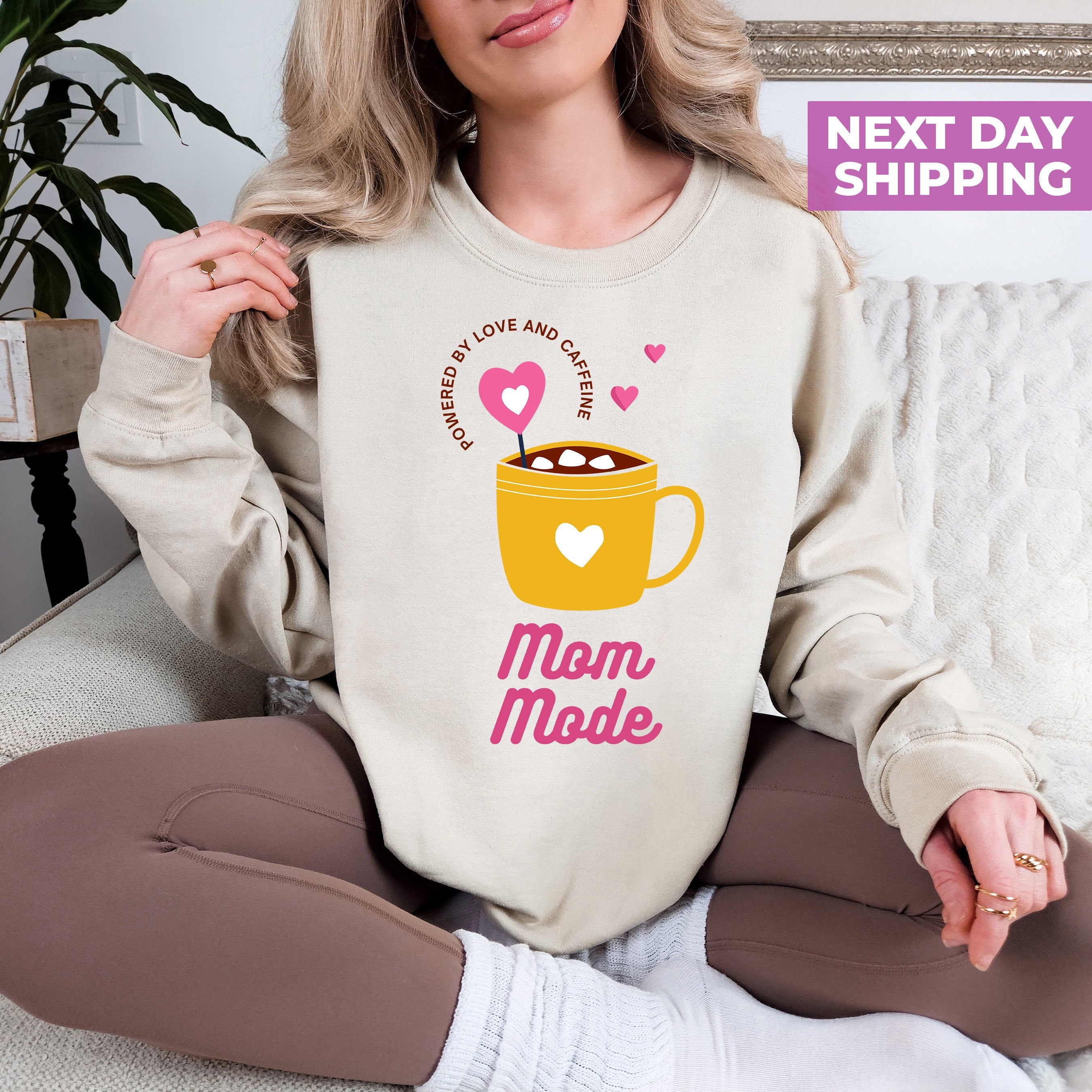 mom mode shirt for new moms funny sweatshirt cute tee baby shower gift womens motherhood apparel zeajo scaled