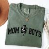 Mom of Boys Shirt Cute Mom Life Tee Checkered Mama Shirt New Mom Gift Baby Boy Shower Shirt for Moms to Be