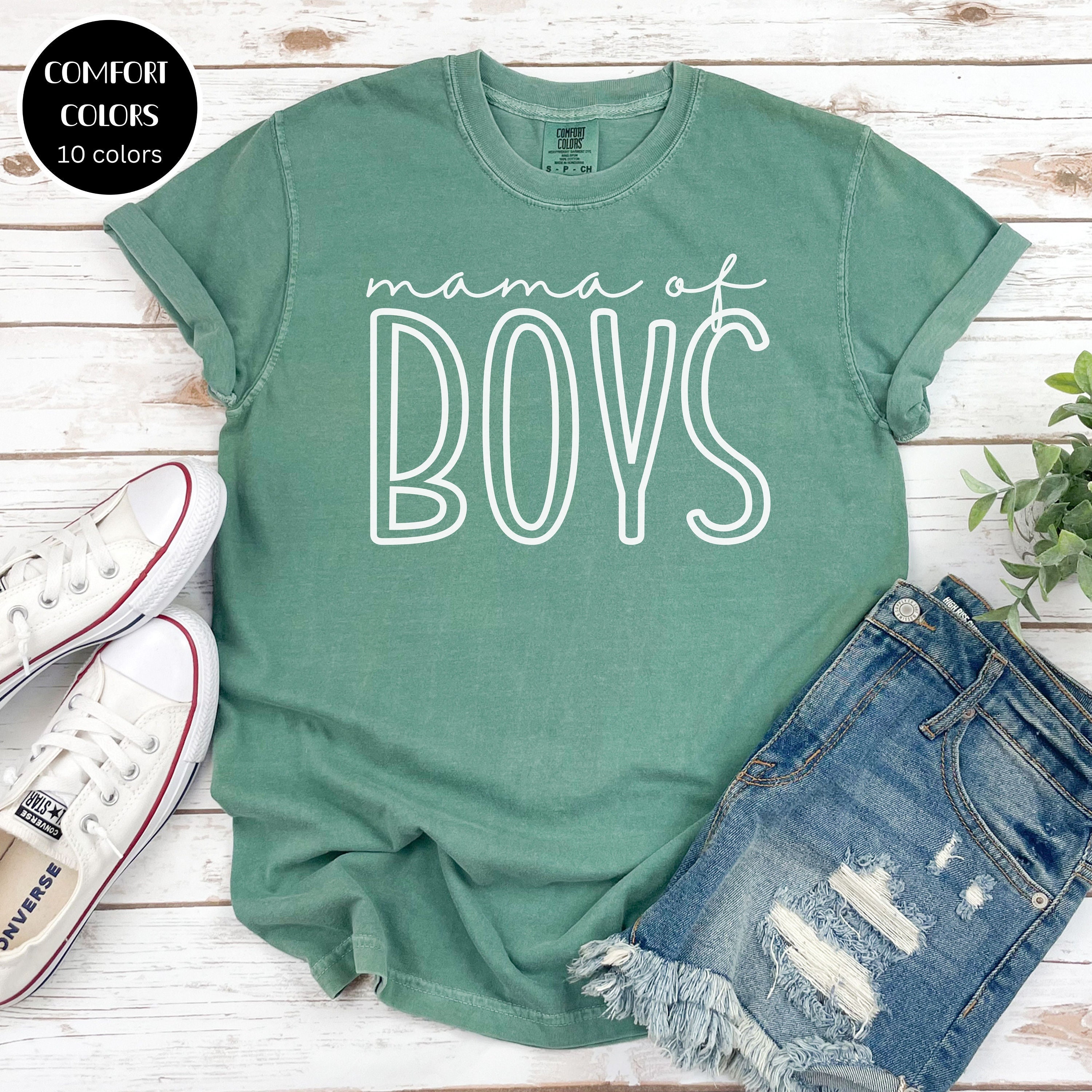 mom of boys shirt outnumbered by boys cute oversized mom life t shirt perfect for new moms and mothers day gifts t6anw scaled