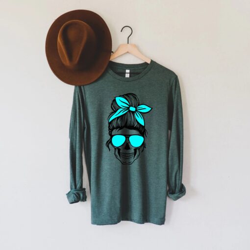 mom skull long sleeve shirt for mothers day best mom gift funny mom shirt trendy unique design for mom to be gcqkv