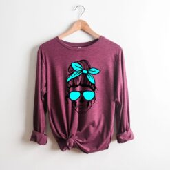 mom skull long sleeve shirt for mothers day best mom gift funny mom shirt trendy unique design for mom to be ttelx