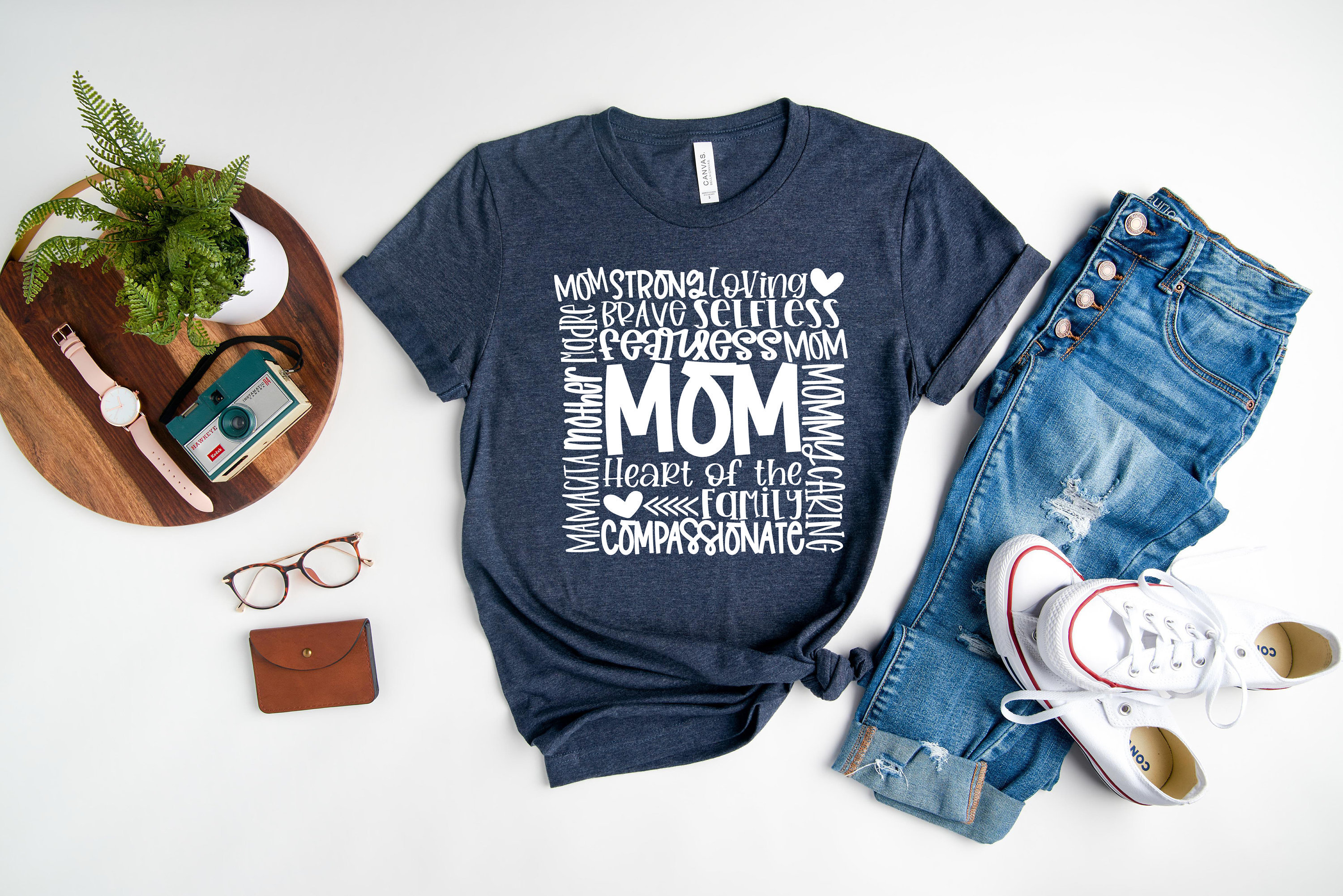 mom typography t shirt for mothers day strong brave loving mommy mama shirt unique gift for moms jzliy scaled