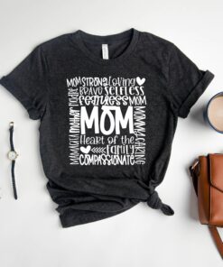 mom typography t shirt for mothers day strong brave loving mommy mama shirt unique gift for moms mziy8