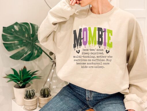 mombie halloween shirt for moms funny zombie t shirt spooky season apparel unique gift for halloween mom life nzdsv