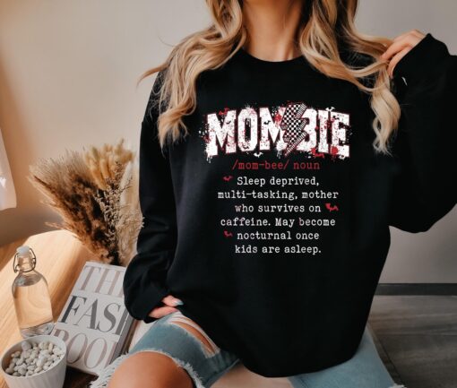 mombie halloween shirt for moms like a zombie but with kids funny spooky season t shirt unique halloween mom gift i4mfi scaled