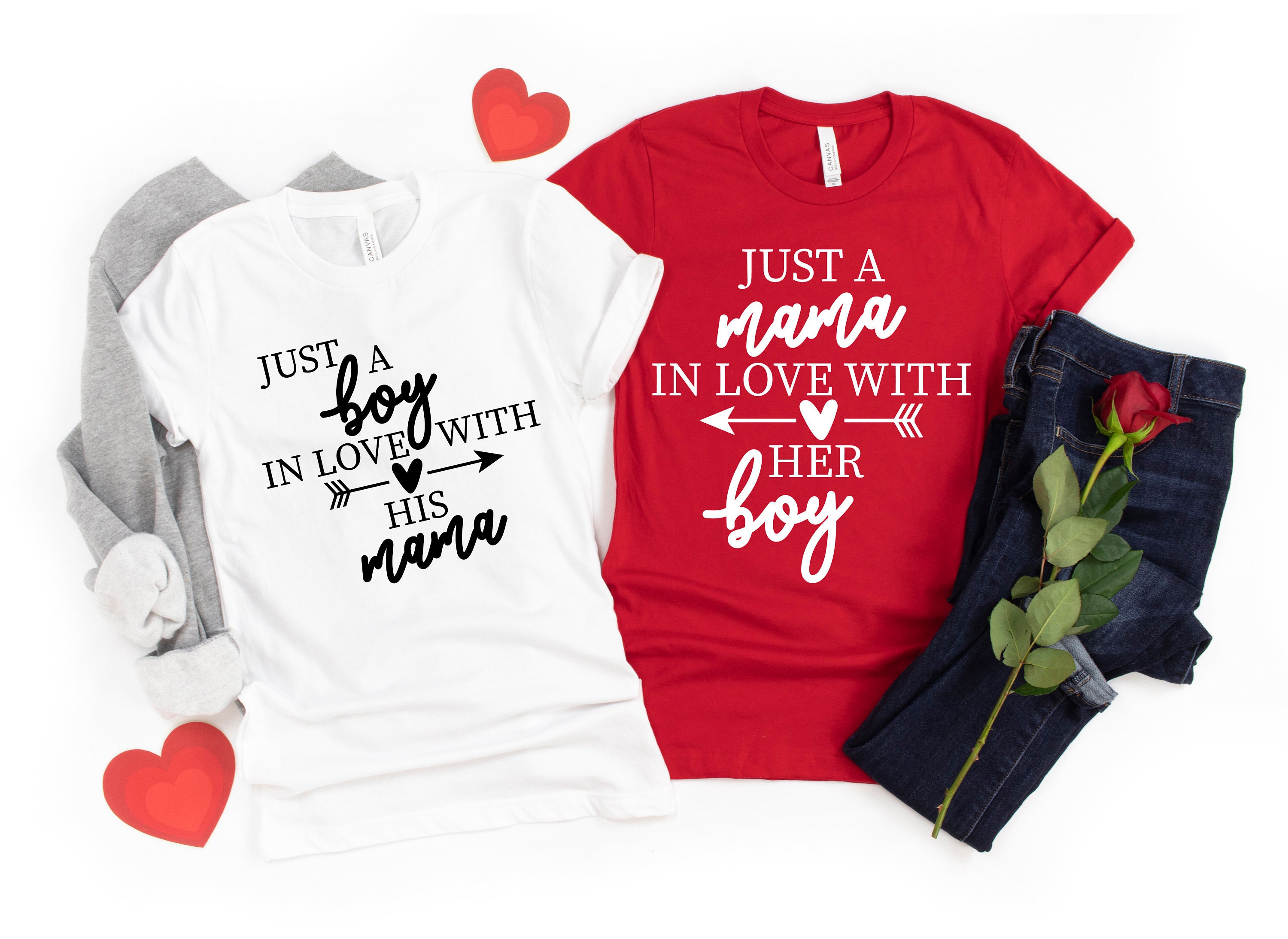 mommy and me shirts just a mama in love with her boys mom of boys t shirt for mothers day cute mom and son tees hf4o4 scaled