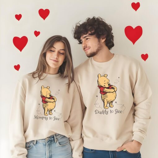 mommy to bee pregnancy reveal shirt family matching disney pooh design baby shower gift for new moms akorf scaled