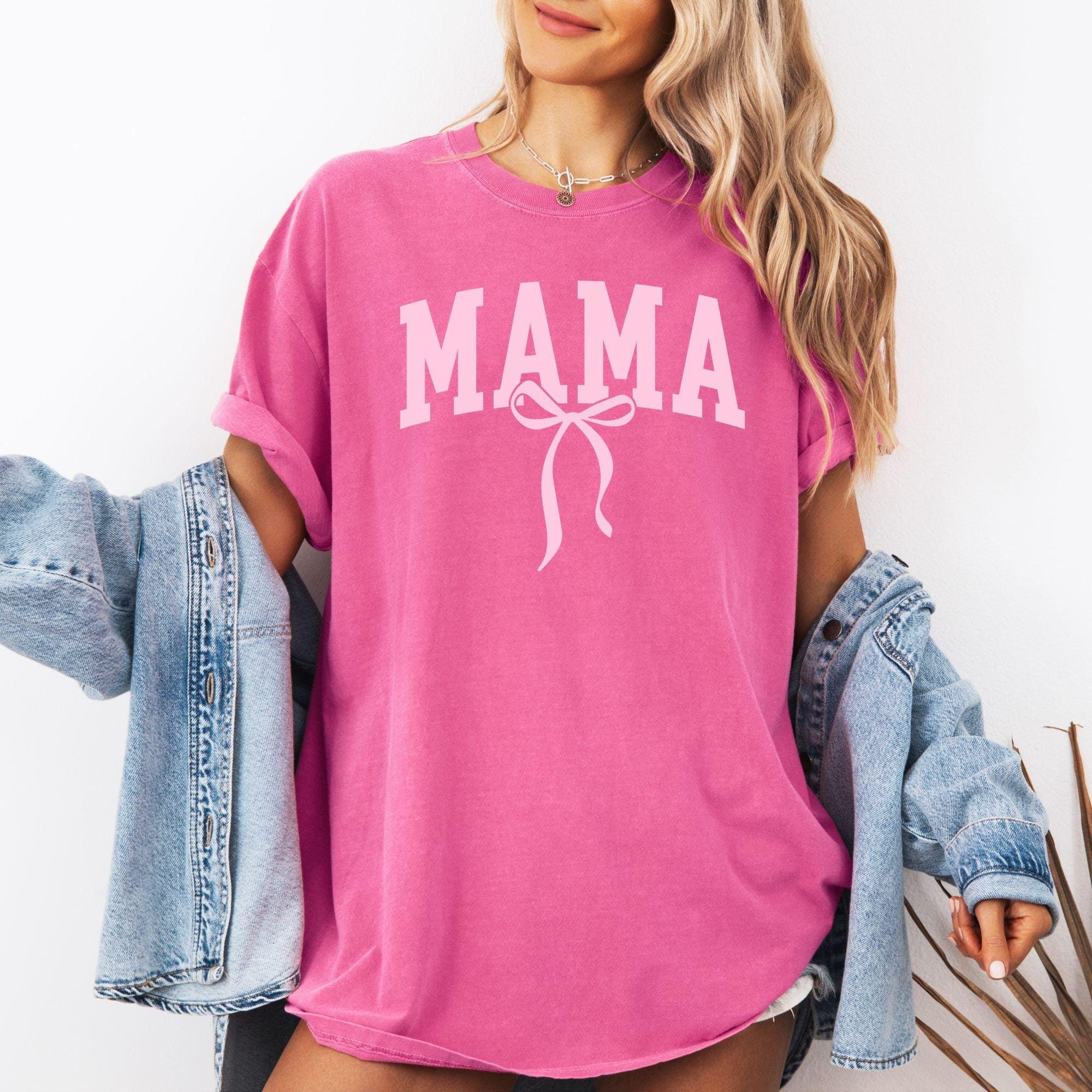 monochrome mama shirt for moms new moms and mothers day gifts college block style baby shower t shirt