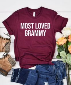 most loved grammy t shirt cute grandma shirt best grammy gifts for mothers day and christmas 9ftns