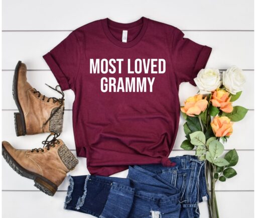 most loved grammy t shirt cute grandma shirt best grammy gifts for mothers day and christmas 9ftns