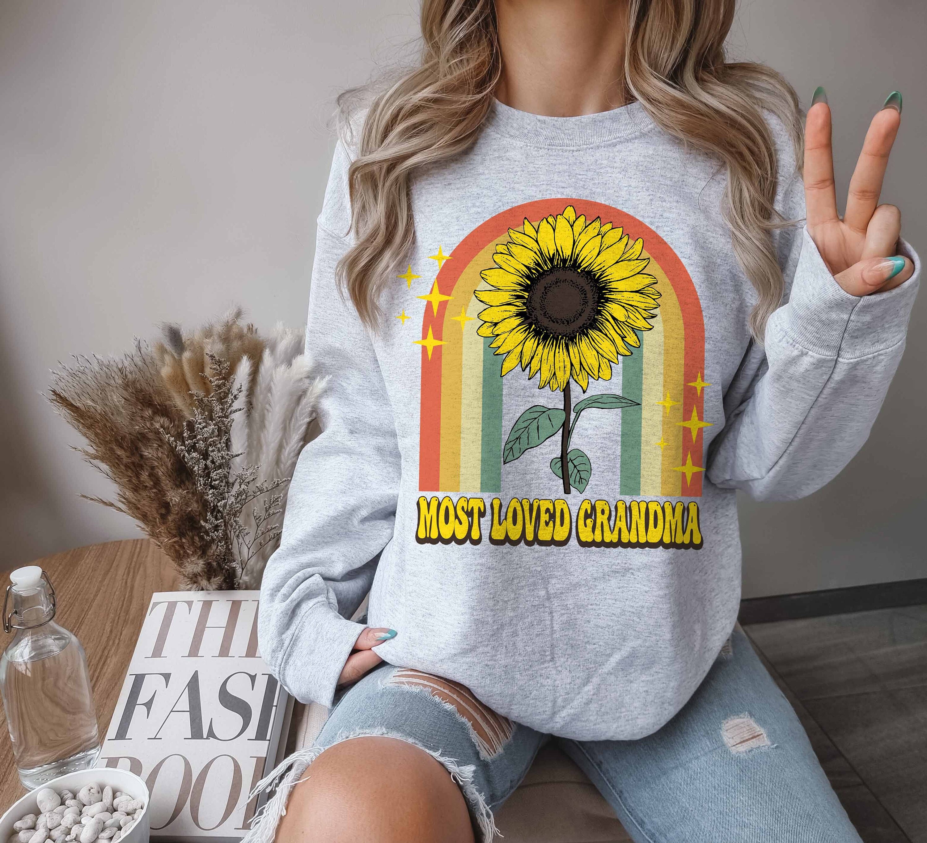 most loved grandma sweatshirt cute gigi crewneck new grandma gift unique grandma apparel for mothers day m4hyl scaled