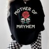 mother of mayhem graphic sweatshirt for women edgy mom life crewneck badass mama trendy mom shirt ba52z