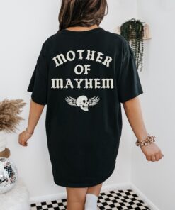 mother of mayhem graphic tee for women funny mom shirt edgy mama t shirt grunge style for badass moms xfq0p