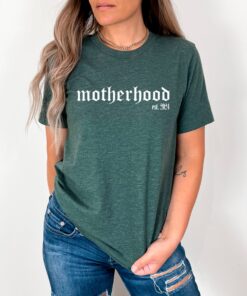 motherhood established 2024 shirt for new moms cute mom t shirt mothers day gift personalized year shirt hiobo