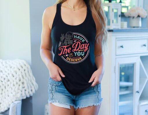 motivational skeleton tank top inspirational graphic tee for women and men kindness gift positive message shirt ib94b