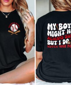 my boy might not always swing baseball mom shirt funny sports team tee for gameday and mothers day gifts 1vdb8