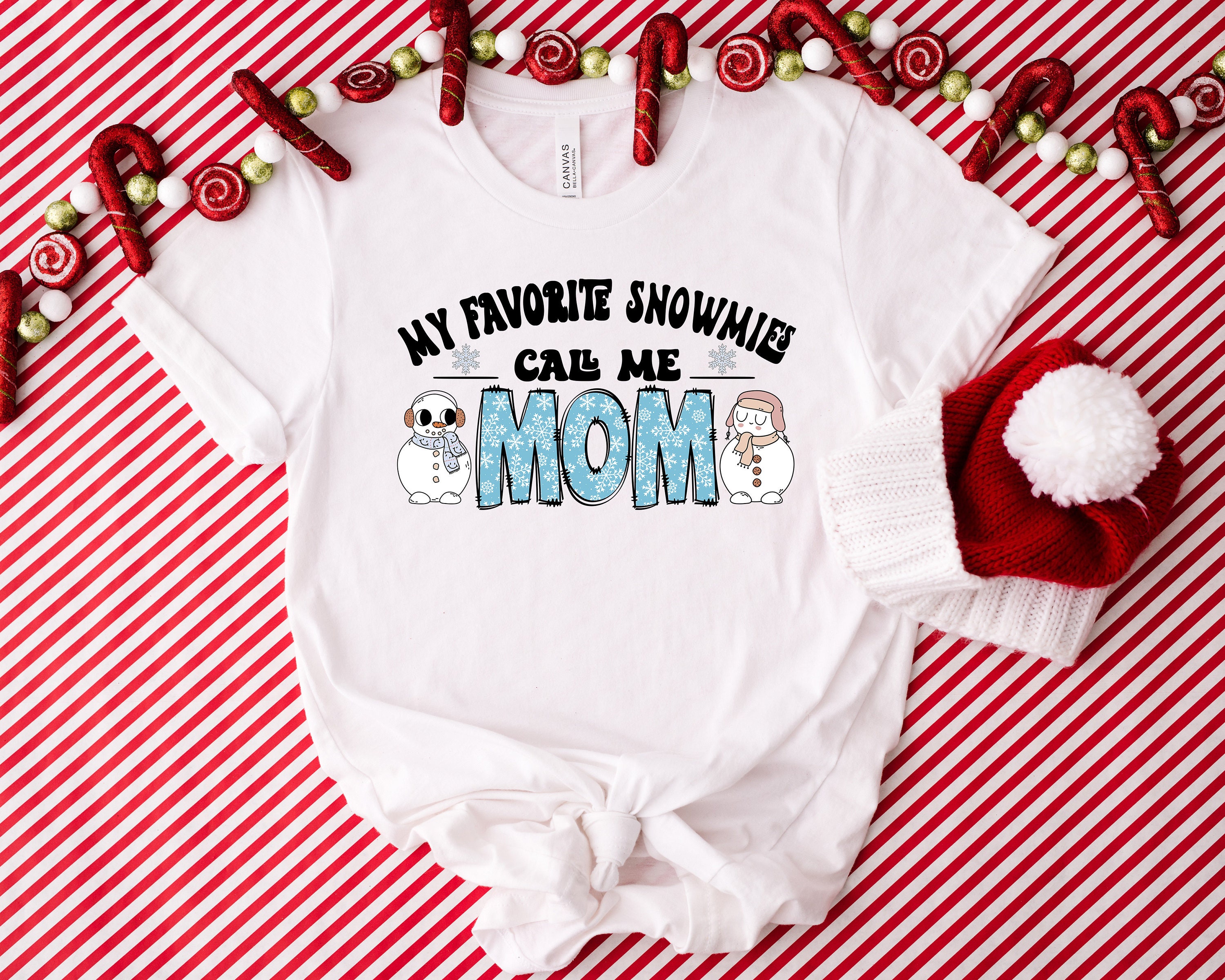 my favorite snowmies call me mom shirt funny mom tee for mothers day cute mom gift christmas shirt tl8eh scaled