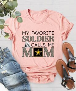 my favorite soldier calls me mom shirt for army moms personalized military family day t shirt adkcr