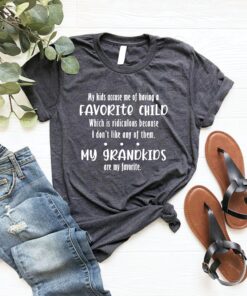 my grandkids are my favorite shirt grandma t shirt for grandson gift unique grandma and grandson tee wmy04