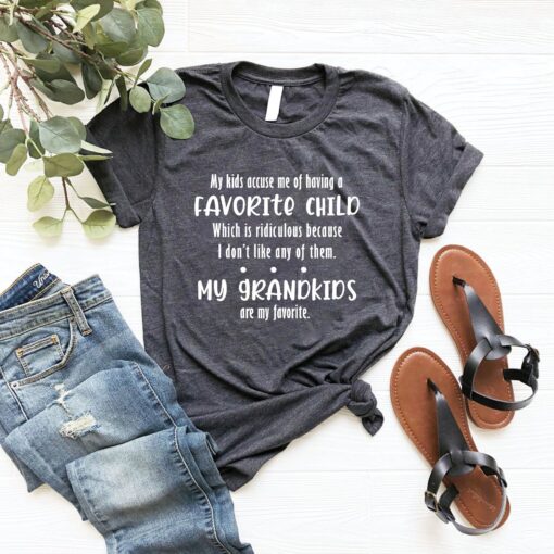 my grandkids are my favorite shirt grandma t shirt for grandson gift unique grandma and grandson tee wmy04