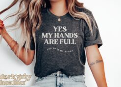 my hands are full mama shirt for twin and triplet moms cute mom of multiples t shirt for mothers day znpwf
