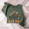 nai nai sweatshirt with wildflowers for chinese grandmother pregnancy announcement and baby reveal est 2024 vsccl